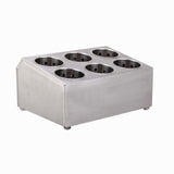 NNEAGS 2X 18/10 Stainless Steel Conical Utensils Cutlery Holder with 6 Holes