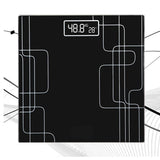 NNEAGS 2X 180kg Electronic Talking Scale Weight Fitness Glass Bathroom Scale LCD Display