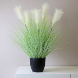 NNEAGS 110cm Artificial Indoor Potted Reed Bulrush Grass Tree Fake Plant Simulation Decorative