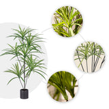 NNEAGS 120cm Artificial Natural Green Dracaena Dragon Tree Fake Tropical Indoor Plant Home Office Decor