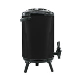 NNEAGS 2X 16L Stainless Steel Insulated Milk Tea Barrel Hot and Cold Beverage Dispenser Container with Faucet Black