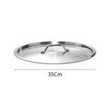 NNEAGS 35cm Top Grade Stockpot Lid Stainless Steel Stock pot Cover