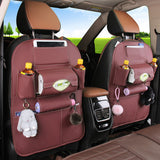 NNEAGS 2X PVC Leather Car Back Seat Storage Bag Multi-Pocket Organizer Backseat and iPad Mini Holder Red