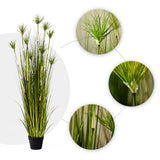 NNEAGS 150cm Green Artificial Indoor Potted Papyrus Plant Tree Fake Simulation Decorative