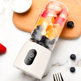 NNEAGS 2X Portable Mini USB Rechargeable Handheld Juice Extractor Fruit Mixer Juicer White