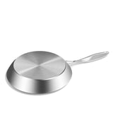 NNEAGS Stainless Steel Fry Pan 20cm 36cm Frying Pan Induction Non Stick Interior