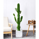 NNEAGS 105cm Green Artificial Indoor Cactus Tree Fake Plant Simulation Decorative 6 Heads