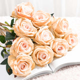 NNEAGS 20pcs Artificial Silk Flower Fake Rose Bouquet Table Decor Champion