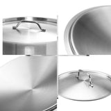 NNEAGS 30cm Top Grade Stockpot Lid Stainless Steel Stock pot Cover