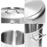 NNEAGS 60cm Top Grade Stockpot Lid Stainless Steel Stock pot Cover