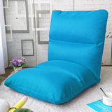 NNEAGS 2X Lounge Floor Recliner Adjustable Lazy Sofa Bed Folding Game Chair Blue