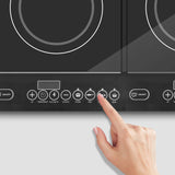 NNEAGS Cooktop Portable Induction LED Electric Double Duo Hot Plate Burners Cooktop Stove