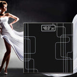 NNEAGS 180kg Electronic Talking Scale Weight Fitness Glass Bathroom Scale LCD Display