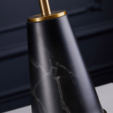 NNEAGS 68cm Black Marble Bedside Desk Table Lamp Living Room Shade with Cone Shape Base