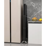 NNEAGS 2X 5 Tier Steel Black Foldable Kitchen Cart Multi-Functional Shelves Portable Storage Organizer with Wheels