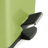 NNEAGS Foot Pedal Stainless Steel Rubbish Recycling Garbage Waste Trash Bin Square 12L Green