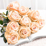 NNEAGS 10pcs Artificial Silk Flower Fake Rose Bouquet Table Decor Champion