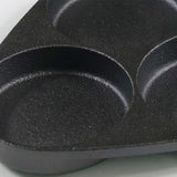 NNEAGS 2X 3 Mold Cast Iron Breakfast Fried Egg Pancake Omelette Fry Pan