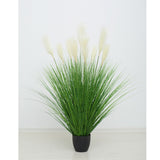 NNEAGS 137cm Green Artificial Indoor Potted Bulrush Grass Tree Fake Plant Simulation Decorative