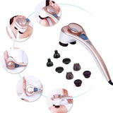 NNEAGS 2X Portable Handheld Massager Soothing Heat Stimulate Blood Flow Shoulder 4 Heads