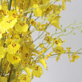 NNEAGS 10pcs Artificial Silk Flower Fake Orchid Bouquet Table Decor Yellow