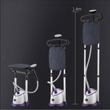 NNEAGS Garment Steamer Vertical Twin Pole Clothes 1700ml 1800w Professional Steaming Kit Purple