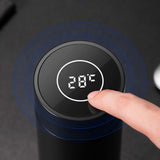 NNEAGS 500ML Stainless Steel Smart LCD Thermometer Display Bottle Vacuum Flask Thermos Black