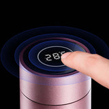 NNEAGS 2X 500ML Stainless Steel Smart LCD Thermometer Display Bottle Vacuum Flask Thermos Rose Gold