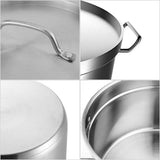 NNEAGS Food Steamer 28cm 304 Top Grade Stainless Steel 2 Tiers