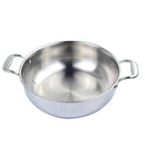 NNEAGS 2X 3 Tier 32cm Heavy Duty Stainless Steel Food Steamer Vegetable Pot Stackable Pan Insert with Glass Lid