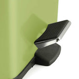 NNEAGS 2X 6L Foot Pedal Stainless Steel Rubbish Recycling Garbage Waste Trash Bin Square Green