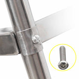 NNEAGS 3 Tier 81x46x85cm Stainless Steel Kitchen Dinning Food Cart Trolley Utility Round Small