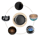 NNEAGS Electric Smart Induction Cooktop and 30cm Cast Iron Frying Pan Skillet Sizzle Platter