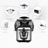 NNEAGS 2X Stainless Steel Electric Pressure Cooker 10L Nonstick 1600W