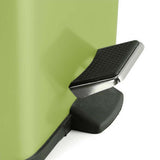 NNEAGS Foot Pedal Stainless Steel Rubbish Recycling Garbage Waste Trash Bin Square 6L Green