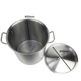 NNEAGS 50L 18/10 Stainless Steel Stockpot with Perforated Stock pot Basket Pasta Strainer