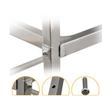 NNEAGS 2X 4 Tier Stainless Steel Kitchen Dinning Food Cart Trolley Utility Size Square Small