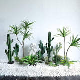 NNEAGS 2X 70cm Green Artificial Indoor Cactus Tree Fake Plant Simulation Decorative 5 Heads