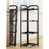 NNEAGS 4 Tier Steel Triangular  Corner Stand Multi-Functional Shelves Portable Storage Organizer