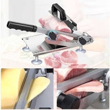 NNEAGS Manual Frozen Meat Slicer Handle Meat Cutting Machine 18/10 Grade Stainless Steel
