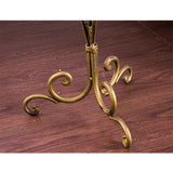 NNEAGS 85cm Green Glass Floor Vase with Tall Metal Flower Stand