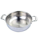 NNEAGS 3 Tier 28cm Heavy Duty Stainless Steel Food Steamer Vegetable Pot Stackable Pan Insert with Glass Lid
