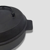 NNEAGS 2X 28cm Cast Iron Dutch Oven Pre-Seasoned Camping Stew Pot with Lid
