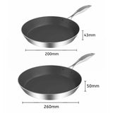NNEAGS Dual Burners Cooktop Stove With 20cm and 26cm Induction Frying Pan Skillet