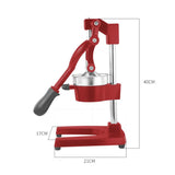 NNEAGS 2X Manual Juicer Hand Press Juice Extractor Squeezer Orange Citrus Red