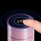 NNEAGS 2X 500ML Stainless Steel Smart LCD Thermometer Display Bottle Vacuum Flask Thermos Pink