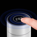 NNEAGS 2X 500ML Stainless Steel Smart LCD Thermometer Display Bottle Vacuum Flask Thermos White