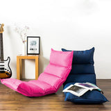 NNEAGS 4X Foldable Tatami Floor Sofa Bed Meditation Lounge Chair Recliner Lazy Couch Pink