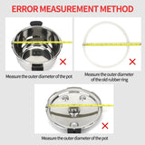 NNEAGS 2X Silicone 3L Pressure Cooker Rubber Seal Ring Replacement Spare Parts