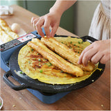 NNEAGS Electric Smart Induction Cooktop and 34cm Cast Iron Induction Crepe Pan Baking Cookware